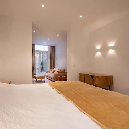 公寓 Stylish Coastal With Fireplace & Terrace In 奥斯滕德